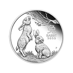 澳洲2023農曆生肖系列 III - 兔年99.99%精鑄銀幣1盎司