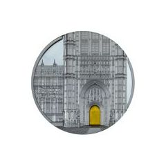 帛琉2023 Tiffany Art - 英國西敏寺大教堂99.99%精鑄銀幣5盎司
