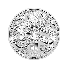 澳洲2024農曆生肖系列 III - 龍年99.99%普制銀幣1盎司 (0.831兩)