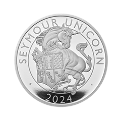 英國2024都鐸王室神獸系列-西摩獨角獸99.9%精鑄銀幣1盎司