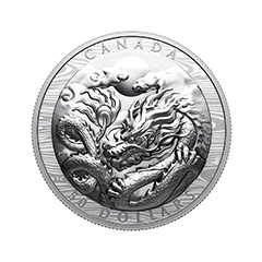 加拿大2024龙年生肖 99.99% 超高浮雕精铸银币100.74克