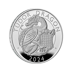 英國2024都鐸王室神獸系列 – 都鐸龍99.9% 精鑄銀幣1盎司