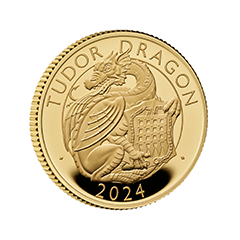 英国2024都铎王室神兽系列 - 都铎龙 99.99% 精铸金币1/4盎司