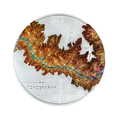 庫克群島2023美國大峽谷地形圖 99.99%精鑄銀幣5盎司
