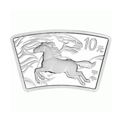 China-2014-Year-Of-The-Horse-99.9%-Fan-shaped-Proof-Silver-Coin-1-oz