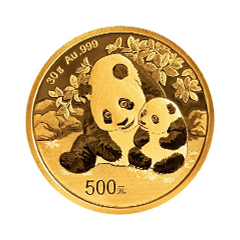 中國2024熊貓99.9%普制金幣30克 (0.8015兩)