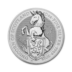 Great-Britain-2019-The-Queen's-Beasts-Series---The-Unicorn-of-Scotland-99.99&-BU-Silver-Coin-10oz
