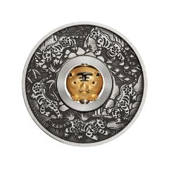 Tuvalu-2022-Year-Of-The-Tiger-Rotating-Charm-99.99%-Silver-Antique-Coin-1oz