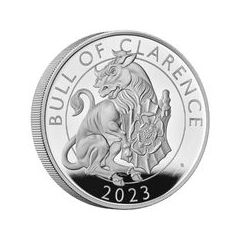 英國2023都鐸王室神獸系列 – 克拉倫斯公牛99.9%精鑄銀幣5盎司