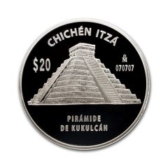 Mexico-Pirmide-de-kukulcan-Proof-Silver-5-oz