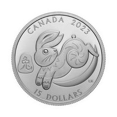 加拿大2023兔年生肖99.99%精鑄銀幣1盎司