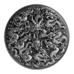 Tokelau-2022-Nine-Sons-of-The-Dragon-King-99.9%-Ultra-High-Relief-Antiqued-Silver-Coin-5oz