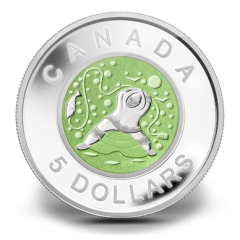 Canada-2013-Father-Ice-Fishing-Niobium-Silver-1/4-oz