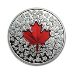 Canada-2013-Maple-Leaf-Impression---Red-Enamel-Silver-1-oz