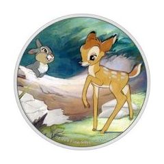 紐埃2022迪士尼小鹿斑比80週年 - 小鹿斑比與桑普99.9%精鑄銀幣 1盎司