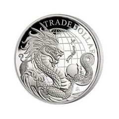 聖海倫娜2023現代日本貿易銀元99.9%精鑄銀幣1盎司