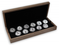 Great-Britain--2016-2021-The-Queen's-Beasts-Series-99.99%-Silver-Bullion-Coins-2oz-Full-Set-Collection-(With-Exquisite-Wooden-Box)