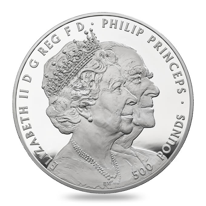 英國-2017-英國白金婚紀念-99.9%精鑄銀幣1公斤