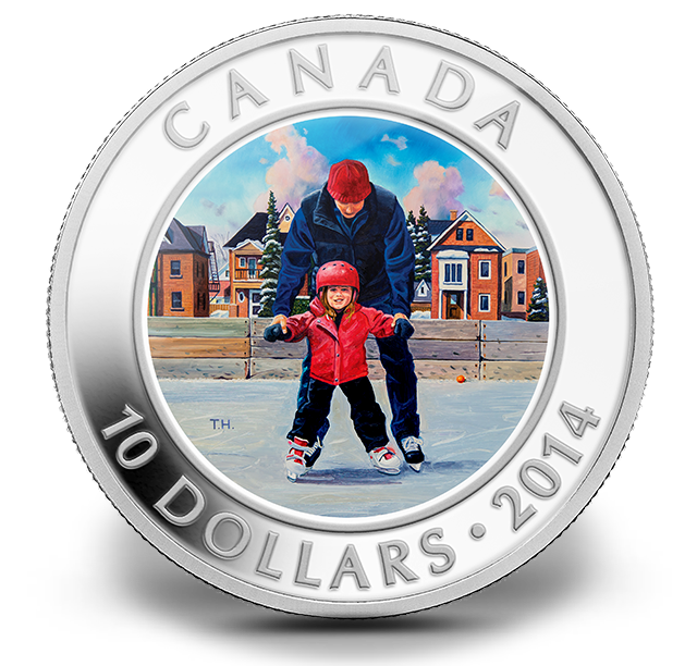 加拿大2014學習滑冰精鑄銀幣1/2盎司