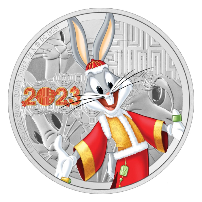 Niue 2023 Year of The Rabbit - Bugs Bunny 99.9% Proof Silver Coin 1oz