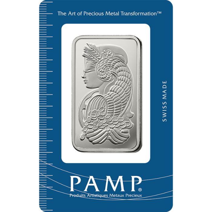 瑞士PAMP財富女神99.9%壓鑄銀條1盎司
