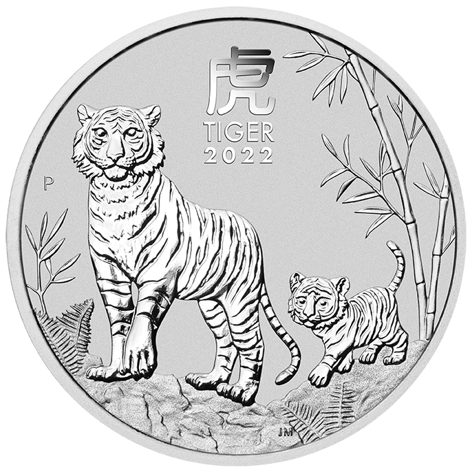 澳洲2022农历生肖系列 III - 虎年99.99%普制银币1盎司